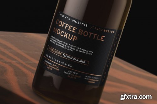 CreativeMarket - 32oz Boston Coffee Bottle Mockup 4474070