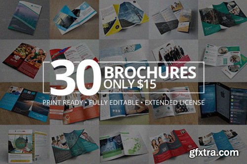 CreativeMarket - 30 Creative Brochures Bundle 4457295