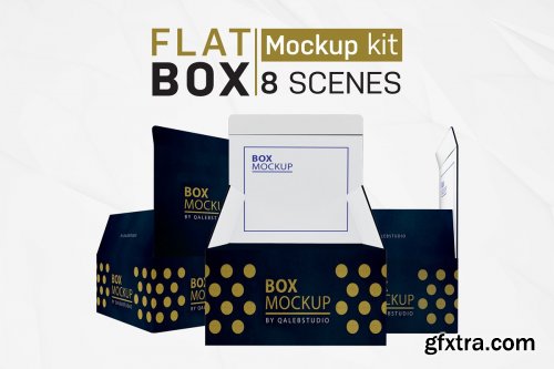 CreativeMarket - Flat Square Box Kit 4445039