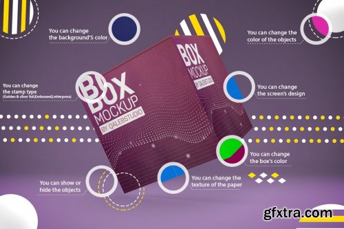 CreativeMarket - Abstract Box Mockup 4445098