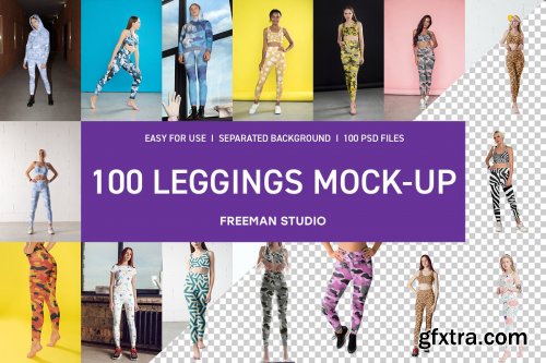 CreativeMarket - 100 Leggings Mock-Up Set 4298635