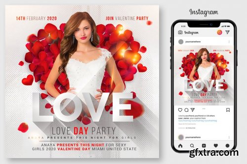 CreativeMarket - 10 Valentines Day Flyers Bundle 4547928