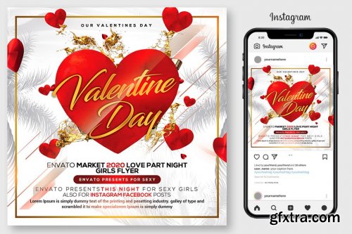 CreativeMarket - 10 Valentines Day Flyers Bundle 4547928