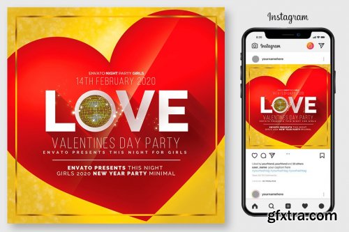 CreativeMarket - 10 Valentines Day Flyers Bundle 4547928