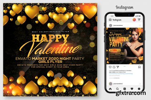 CreativeMarket - 10 Valentines Day Flyers Bundle 4547928