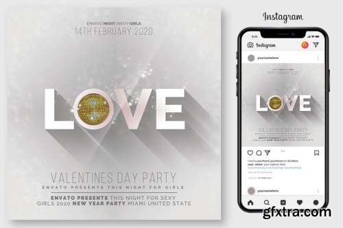 CreativeMarket - 10 Valentines Day Flyers Bundle 4547928