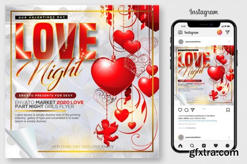 CreativeMarket - 10 Valentines Day Flyers Bundle 4547928