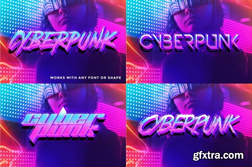 CreativeMarket - Cyberpunk 80s Text Effects 4557425