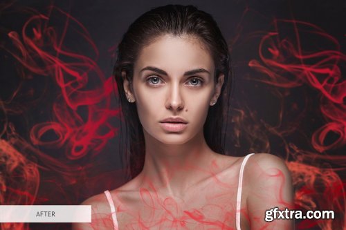 CreativeMarket - Red Smoke Photoshop Overlays 3894299