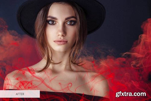 CreativeMarket - Red Smoke Photoshop Overlays 3894299