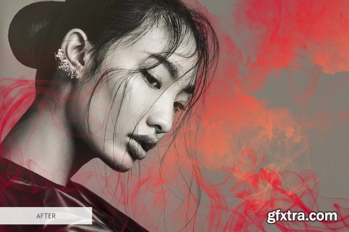 CreativeMarket - Red Smoke Photoshop Overlays 3894299