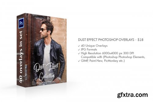 CreativeMarket - Dust Effect Photoshop Overlay 3707709