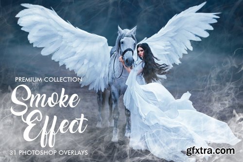 CreativeMarket - Smoke effect Photoshop Overlays 3704642