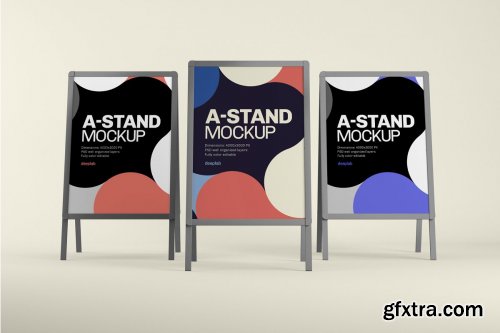 CreativeMarket - Advertising A-Stand Mockup Set 4430491