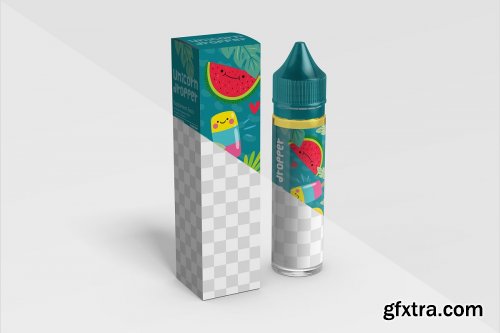 CreativeMarket - 60 ml Vape Unicorn Dropper MockUp 4400142