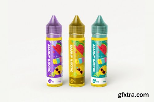 CreativeMarket - 60 ml Vape Unicorn Dropper MockUp 4400142