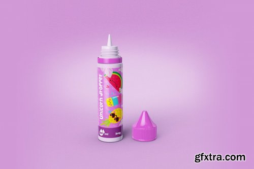 CreativeMarket - 60 ml Vape Unicorn Dropper MockUp 4400142