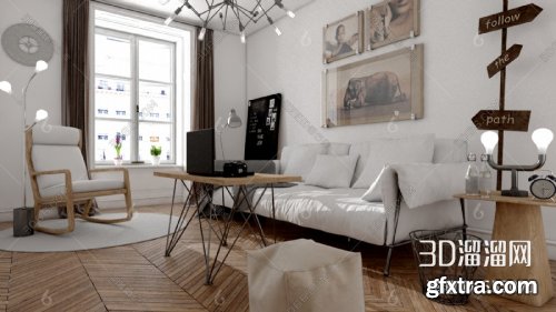 Modern Apartment Livingroom 