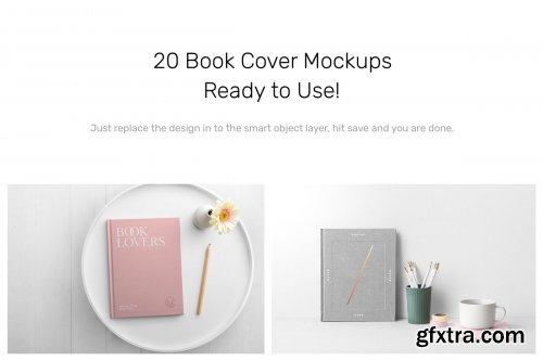 CreativeMarket - Book Cover Mockups - Hardcover Book 4531288