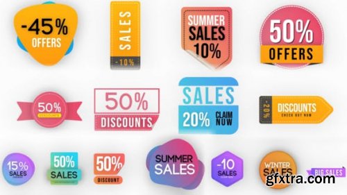 Videohive Sales Badges Elements Pack 25128356