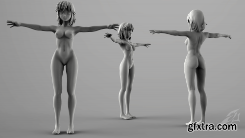 Anime Figure Girl Base Mesh