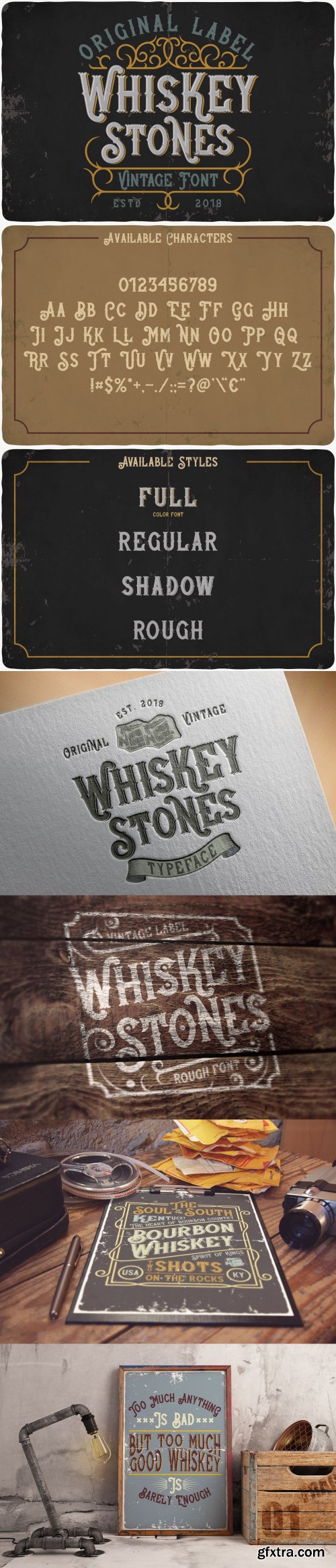 CreativeMarket - Whiskey Fonts Bundle 4577974