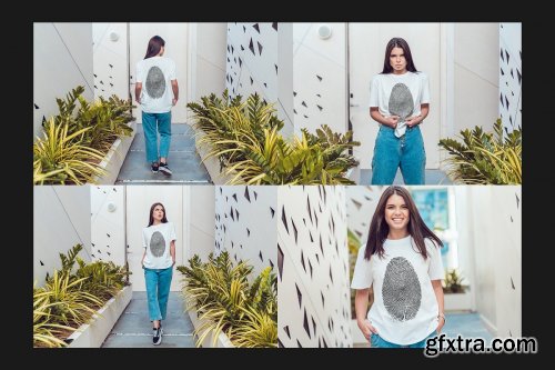 CreativeMarket - Dubai T-Shirt Mock-Up Set 4413519