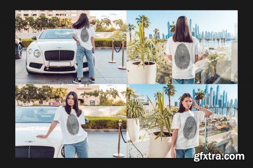 CreativeMarket - Dubai T-Shirt Mock-Up Set 4413519