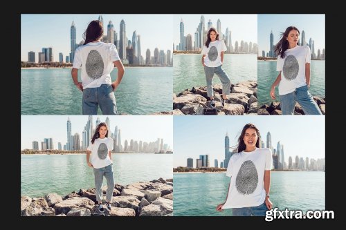 CreativeMarket - Dubai T-Shirt Mock-Up Set 4413519