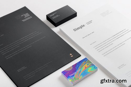 CreativeMarket - Black & White Stationery Mockup 01 4497163