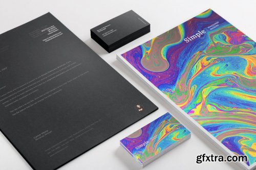 CreativeMarket - Black & White Stationery Mockup 01 4497163