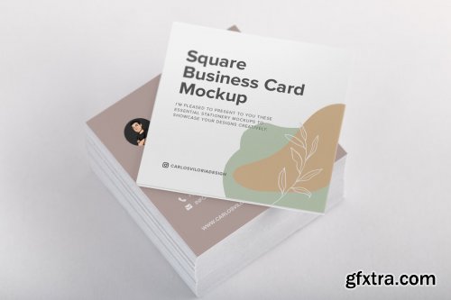 CreativeMarket - Square Business Cards Mockup 01 4528583