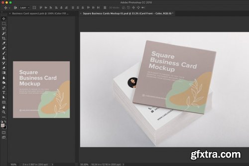 CreativeMarket - Square Business Cards Mockup 01 4528583