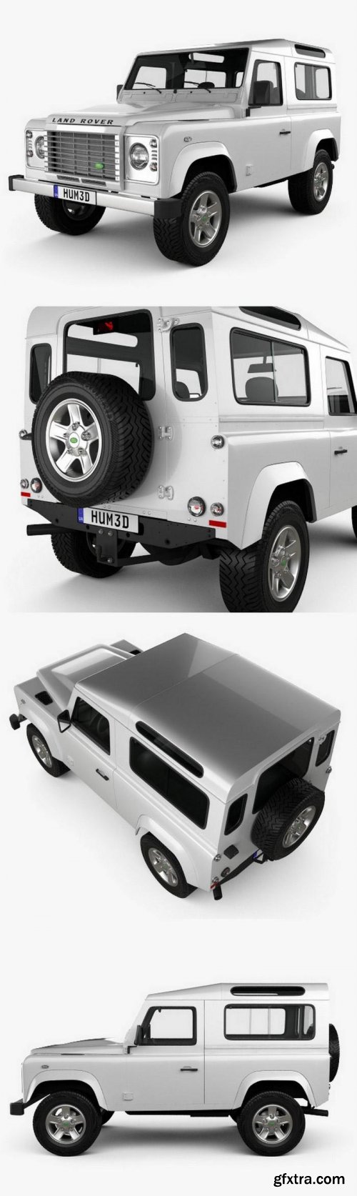 Land Rover Defender 90 Station Wagon 2011 3D Model