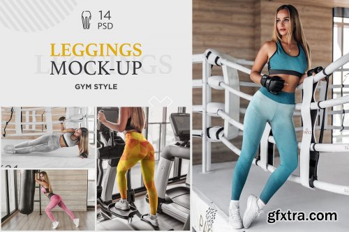 CreativeMarket - Leggings Mock-Up Gym Style 4505545