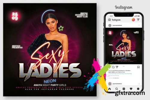 CreativeMarket - Sexy Ladies Night Flyer 4596564 