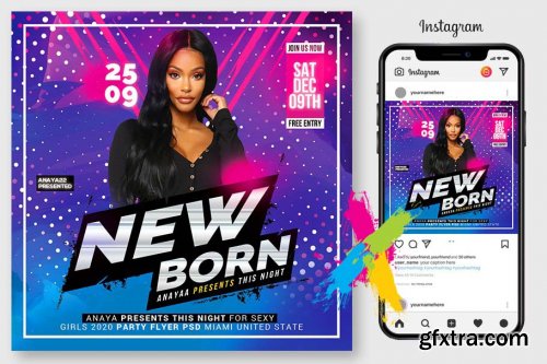 CreativeMarket - Night Club Flyer Template 4593596 