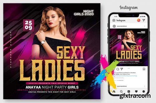 CreativeMarket - Sexy Ladies Night Flyer 4577208 