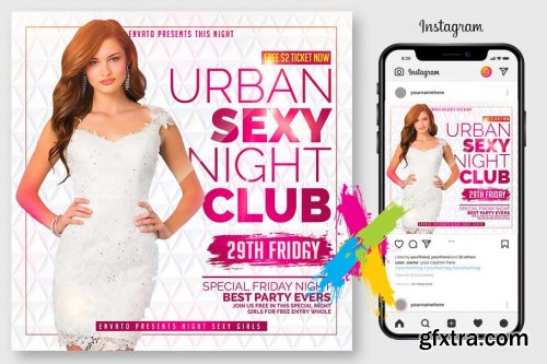 CreativeMarket - Urban Ladies Night Flyer Template 4577255 