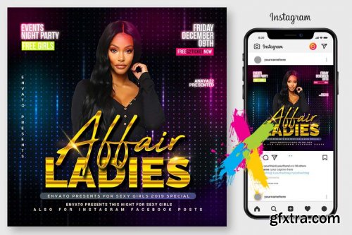 CreativeMarket - Ladies Night Flyer 4581333 