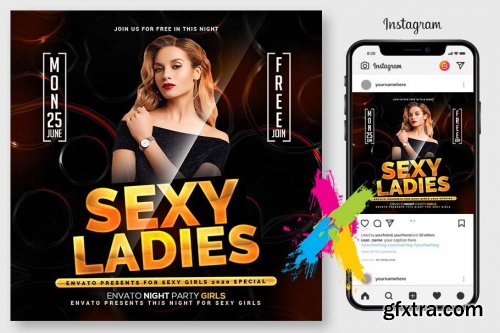 CreativeMarket - Sexy Ladies Flyer Template 4546901 