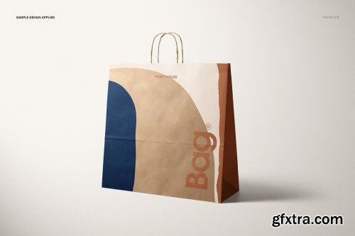 CreativeMarket - Kraft Shopping Paper Bag 4 Mockup 4559710
