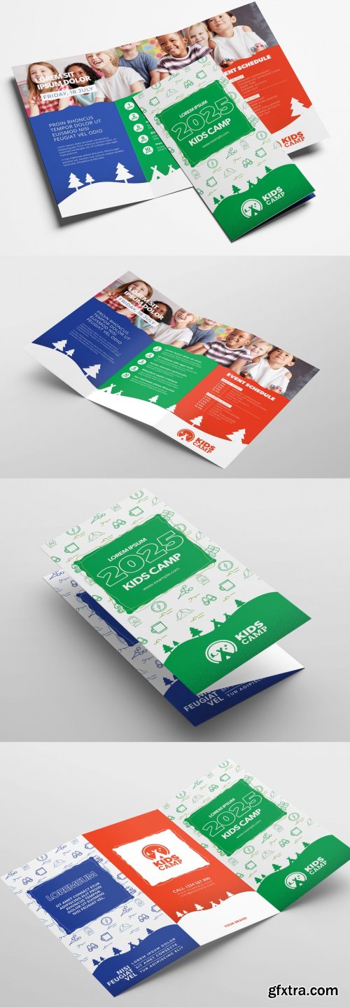 Kids Camp Trifold Brochure Layout 324308431