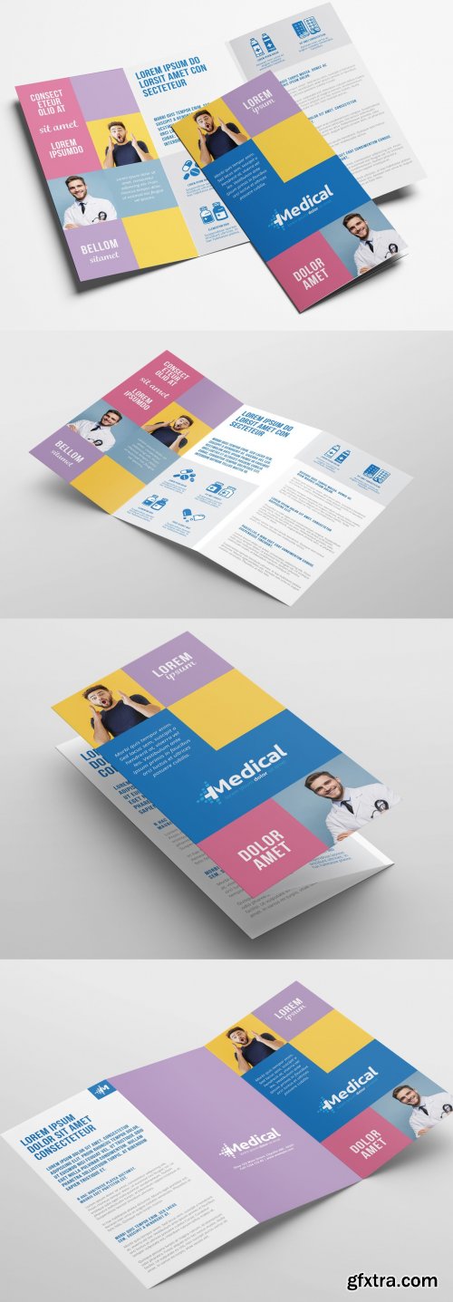 Modern Medical Trifold Brochure Layout 324308308