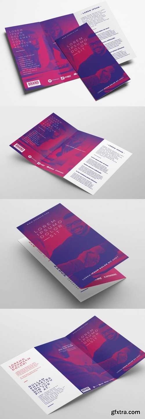 Trifold Brochure Layout with Modern Style 324308196