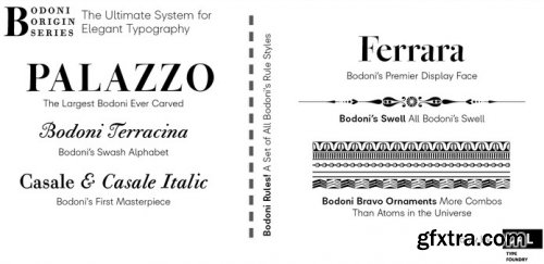 CAL Bodoni Ferrara Origin Complete Family