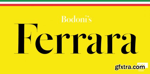 CAL Bodoni Ferrara Origin Complete Family