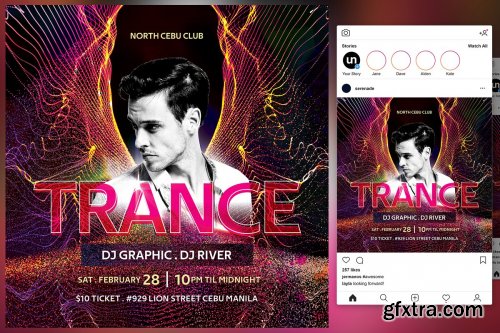 CreativeMarket - Trance Flyer 4579815