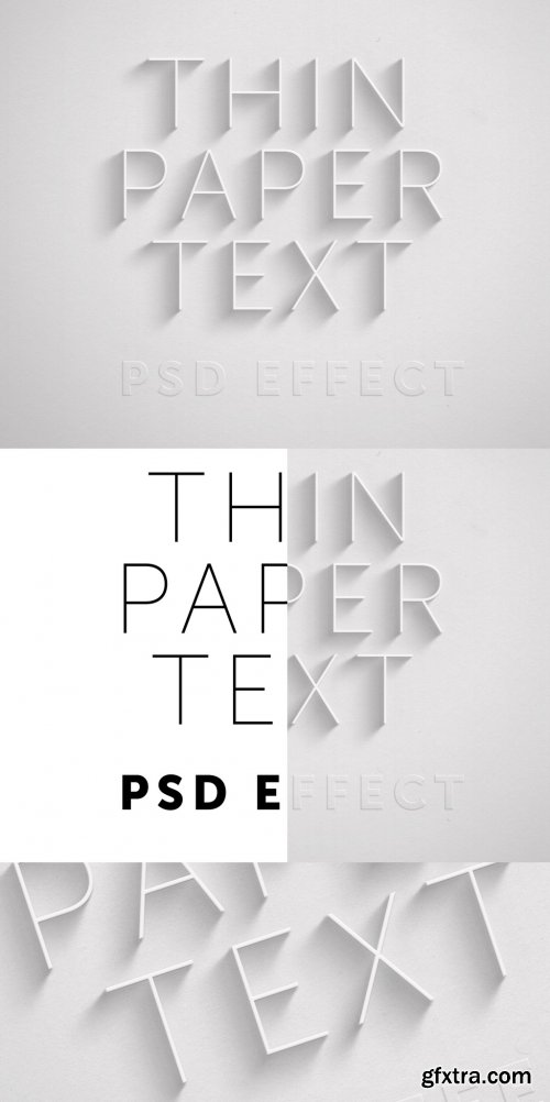 Paper Text Effect Mockup with Deep Shadow 324640011