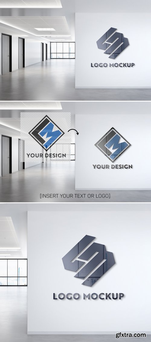 Logo Mockup on Office Wall 324637210